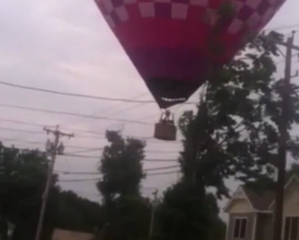 Hot Air Balloon Hits Power Lines in Clinton, MA