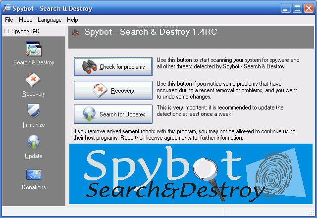 Spybot - Search &amp; Destroy - software anti-spyware-malware